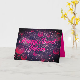 Carte Sweet sixteen moderne à la mode 16 Anniversaire