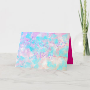 Carte Sweet sixteen moderne et branché 16 Anniversaire