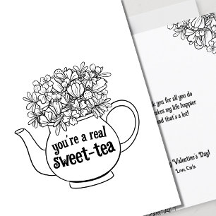 Carte Sweet Tea Line Art Valentine's Day Card