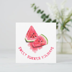 Carte Sweet Watermelon Summer Holiday Card Texte personn