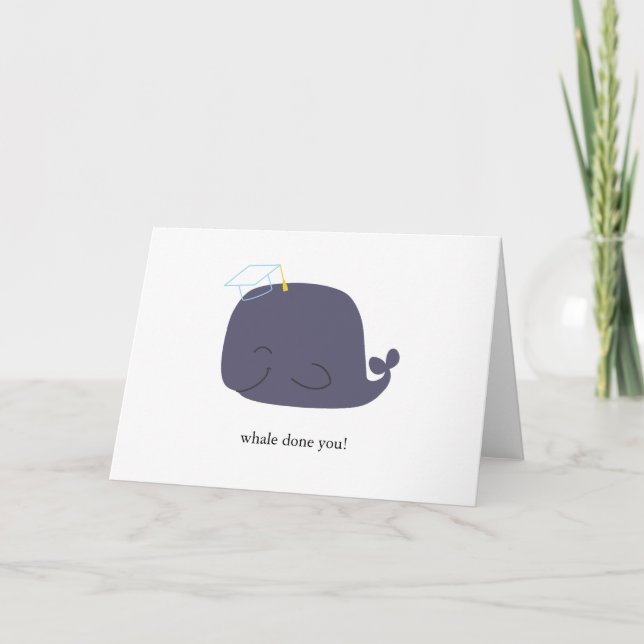 Carte Sweet Whale Terminé Graduation (Devant)