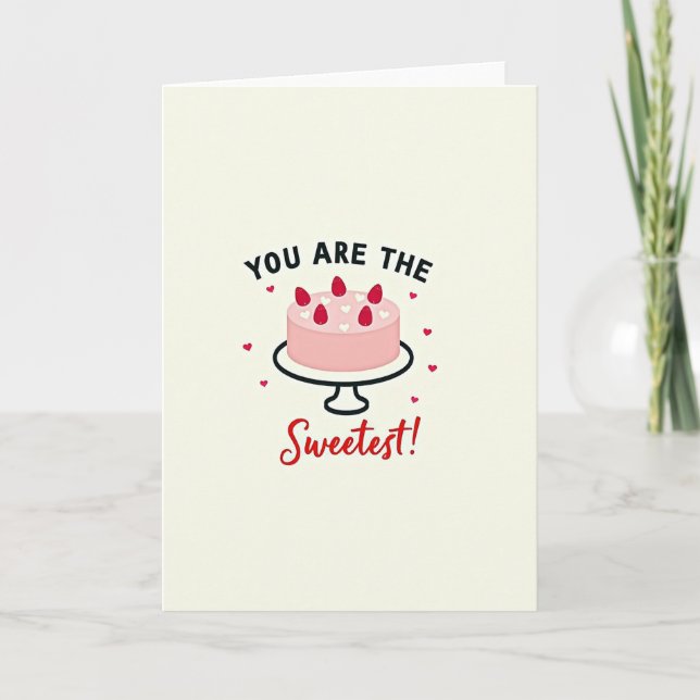 Carte Sweetest Hearts Cake Card (Devant)