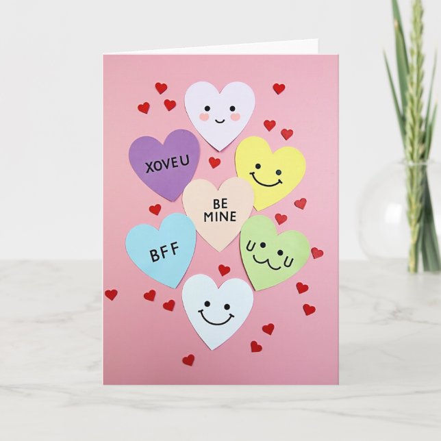 Carte Sweetheart Conversation Hearts Card (Devant)