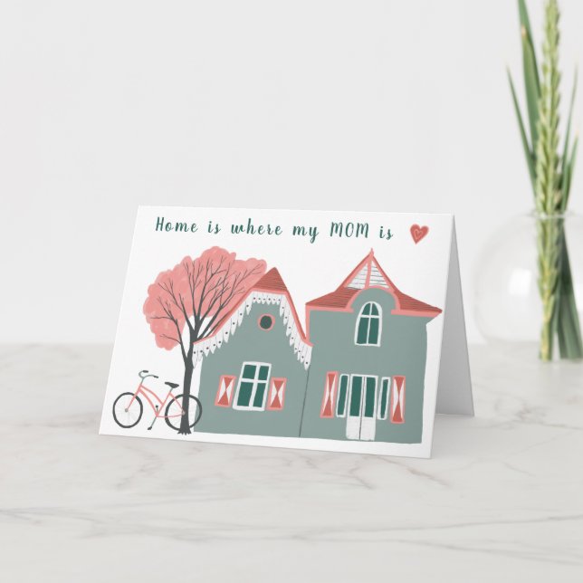Carte Swete House Maman Fête des mères artisanale sur me (Devant)