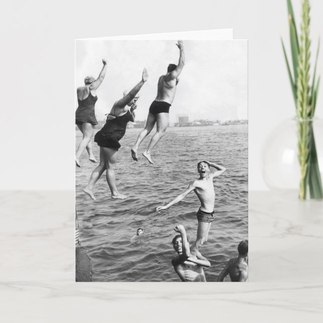 Carte Swiming at the Pier Greeting Card - 1780264 (Devant)