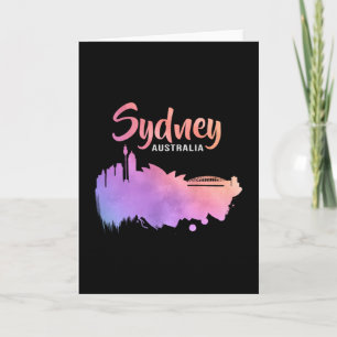 Carte Sydney Australie Ville Ville Skyline Drôle cadeau