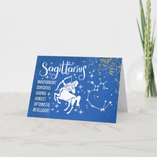 Carte SYMBOLE ANNIVERSAIRE Zodiaque Sagittaire