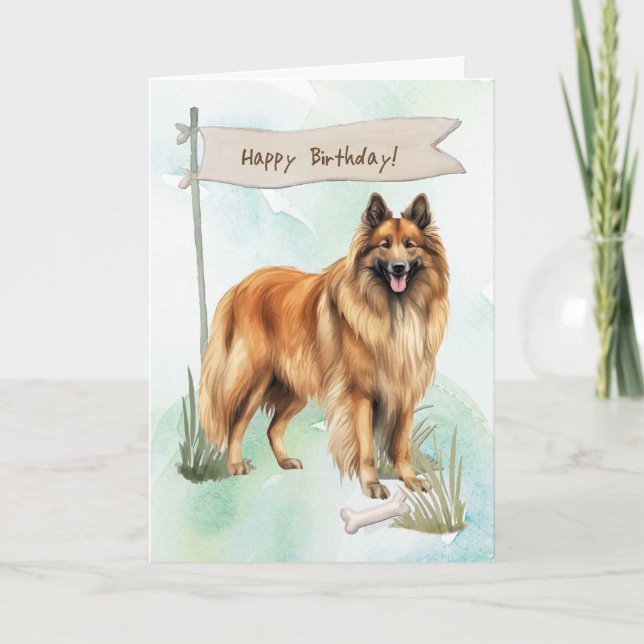 Carte Symbole belge Tervuren Dog Extérieur Sous Annivers (Devant)