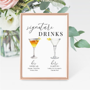 Carte Symbole boisson moderne Elegant