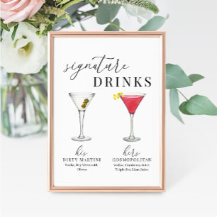 Carte Symbole boisson moderne Elegant