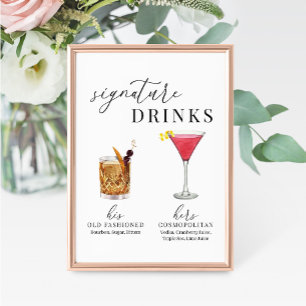 Carte Symbole boisson moderne Elegant