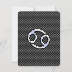Carte Symbole cancéreux Zodiac Charbon Fiber Impression