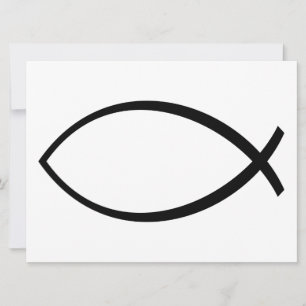 Carte Symbole Christian Fish (Ichthys)