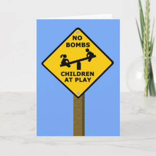 Carte Symbole d'absence de bombes pour les enfants en je
