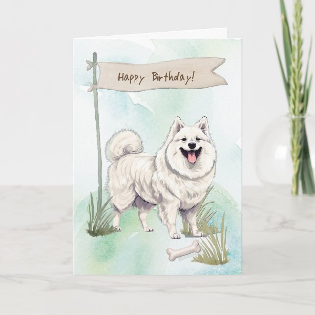 Carte Symbole d'anniversaire de l'Eskimo Américain (Devant)