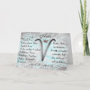 Carte SYMBOLE D'Astrologie Zodiaque D'Horoscope Béliers 