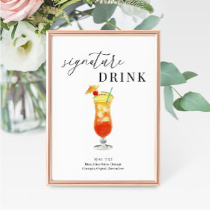 Carte Symbole de boisson moderne Elegant