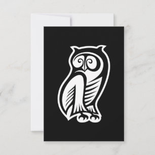 Carte Symbole de hibou blanc