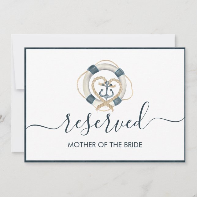 Carte Symbole de la marine nautique et du Mariage blanc  (Devant)