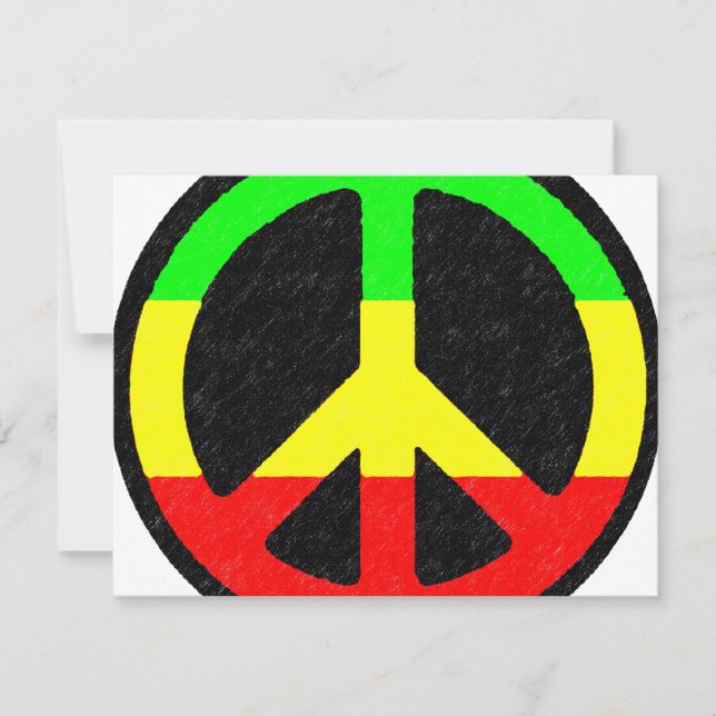 Carte SYMBOLE DE LA PAIX DE Rasta (Devant)
