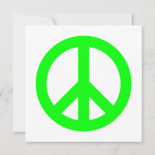 Carte Symbole de la paix vert citron