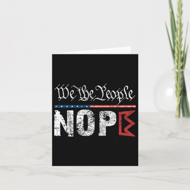 Carte Symbole de la protestation No Kings Nope 4 juillet (Devant)