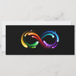 Carte Symbole de l'infini des comètes arc-en-ciel