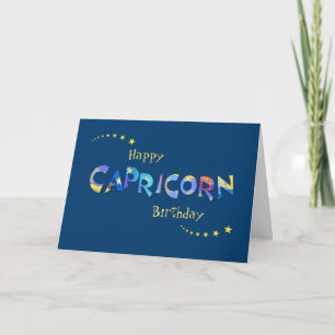 Carte Symbole de naissance CAPRICORN Zodiac Symbole d'an