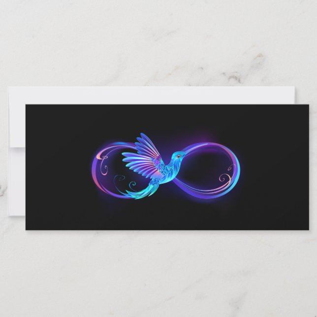 Carte Symbole de Neon Infinity par Glowing Hummingbird (Devant)