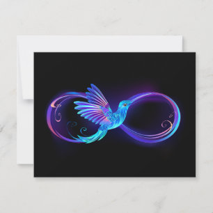 Carte Symbole de Neon Infinity par Glowing Hummingbird