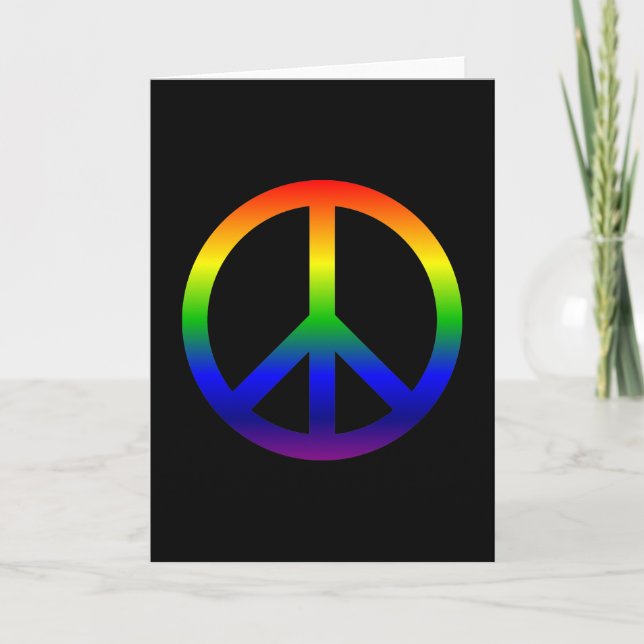 Carte Symbole de paix arc-en-ciel (Devant)