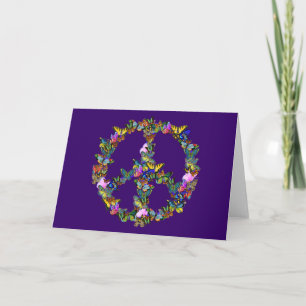Carte Symbole de paix papillon