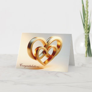 Carte Symbole des félicitations du mariage Coeurs et Inf