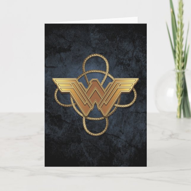 Carte Symbole d'or Wonder Woman sur Lasso (Devant)