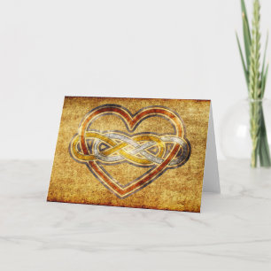 Carte Symbole double infini Coeur BiColor