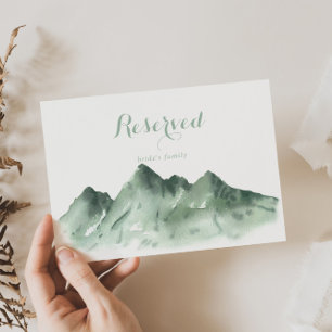 Carte Symbole du Mariage campagnard de la montagne verte