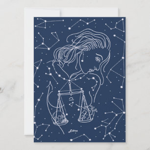 Carte Symbole du zodiaque Libra