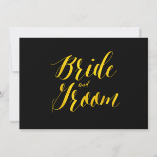 Carte Symbole Faux Gold Foil Chic Mariage