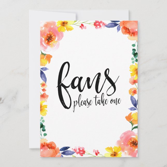 Carte Symbole floral abordable pour les fans mariages (Devant)