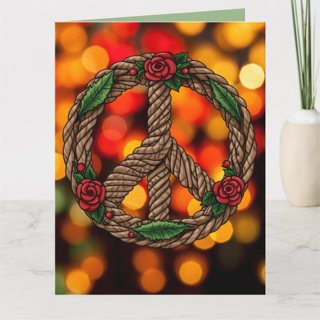 Carte Symbole floral celtique de Noël personnalisé (Devant)