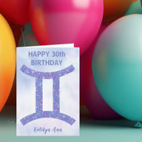 Symbole Gemini mignon personnalisé violet heureux 