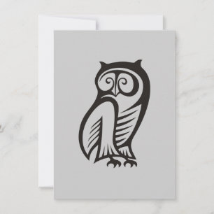 Carte Symbole hibou noir