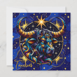 Carte SYMBOLE Horoscope Taurus Zodiaque Astrologie