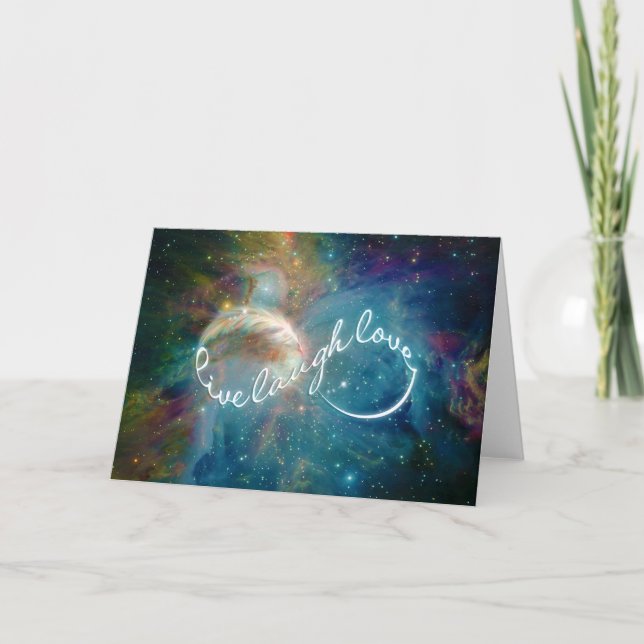 Carte Symbole infinité de "Live Laugh Love" mystique (Devant)
