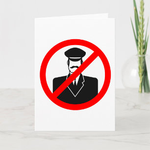 Carte Symbole interdit de chauffeur, avertissement drôle