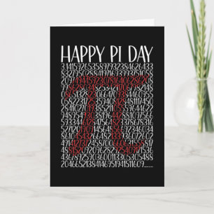 Carte SYMBOLE Joyeux Pi Day 3.14