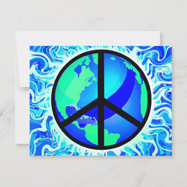 CARTE SYMBOLE MONDIAL DE LA PAIX (Devant)