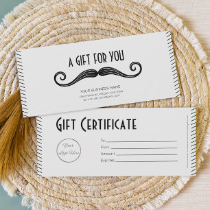 Carte Symbole noir unique barbier boutique certificat ca