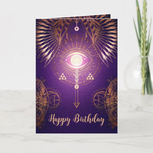 Carte Symbole occulte occulte de l'oeil mystique foncé d