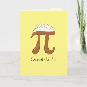 Carte Symbole Pi Chocolat Math drôle